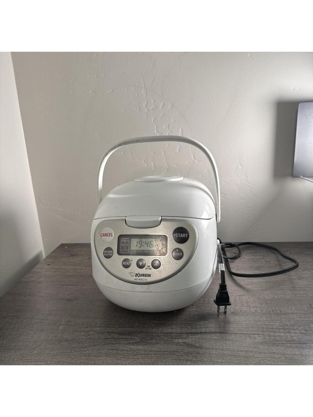Zojirushi Electric Rice Cooker Warmer White NS-WSC10 Works EXCELLENT